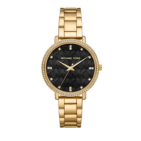 michael kors pyper schwarz|Michael Kors pyper watch gold.